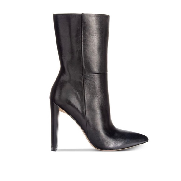 aldo black leather booties